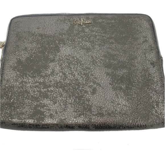 Cole Haan Crosby Metallic Silver Tablet iPad Computer Case - Picture 1 of 8